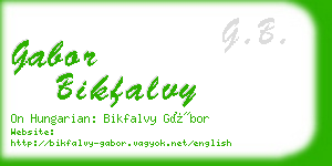 gabor bikfalvy business card